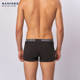 Hanford Men Natural Cotton Knit Comfort Boxer Briefs (No Spandex) - OG Espresso (Single Pack) S-4X Big Plus Size