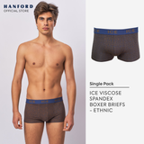 Hanford ICE Men Viscose w/ Spandex Boxer Briefs Ethnic - Copper (Single Pack)