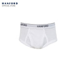 Hanford Kids/Teens Premium Ribbed Cotton Hipster Briefs W/ Fly Opening Finn W200 - White (3in1 Pack)