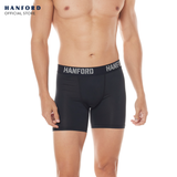 Hanford Athletic Men Pro Cool 2.0 Quick Dry Compression Boxer Shorts Flex02 - Jet Black (Single Pack)