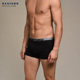 Hanford Men Natural Cotton Knit Boxer Briefs No Spandex OG Briggs - Assorted (3in1 Pack) S-2X