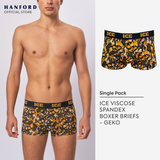 Hanford ICE Men Viscose w/ Spandex Boxer Briefs Geko - Gray (Single Pack)