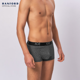 Hanford iCE Men Viscose w/ Spandex Boxer Briefs Geo - Black/Geometric Print (Single Pack)