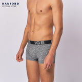 Hanford iCE Men Viscose w/ Spandex Boxer Briefs Herringbone - Black/Herring Print (Single Pack)