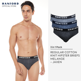 Hanford Men Regular Cotton Briefs Jaxen - Assorted Melange (3in1 Pack)