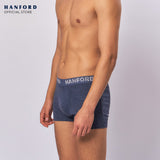 Hanford Men Natural Cotton Knit Comfort Boxer Briefs (No Spandex) - OG Jean (Single Pack) S-4X Big Plus Size