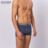 Hanford Men Natural Cotton Knit Comfort Boxer Briefs (No Spandex) - OG Jean (Single Pack) S-4X Big Plus Size