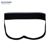 Hanford Athletic Men Quick Dry Jockstrap Supporter Polyester w/ Spandex Pouch - Black (Single Pack)