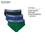 Hanford Kids/Teens Hipster Cotton Briefs Khalix - Assorted (3in1 Pack)