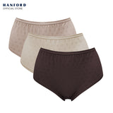 Fem by Hanford Ladies Women Plus Size Classic Brief Mid Waist Mom Panty - Macy (3in1 Pack) S-3X