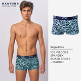 Hanford iCE Men Viscose w/ Spandex Boxer Briefs Marble - Maritime/Astral Print (Single Pack)