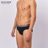 Hanford Men Regular Cotton Briefs Merlin - Black (3in1 Pack)