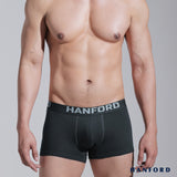 Hanford Men Natural Cotton Knit Comfort Boxer Briefs (No Spandex) - OG Gables / Phantom (Single Pack) S-4X Big Plus Size