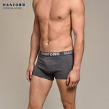 Hanford Men Natural Cotton Knit Comfort Boxer Briefs (No Spandex) - OG Murk (Single Pack) S-4X Big Plus Size