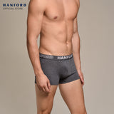 Hanford Men Natural Cotton Knit Comfort Boxer Briefs (No Spandex) - OG Murk (Single Pack) S-4X Big Plus Size