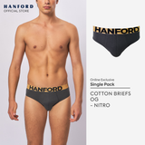 Hanford Men Regular Cotton Briefs OG Nitro - Volcanic Ash (1PC/Single Pack)
