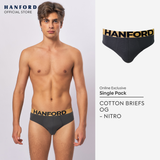 Hanford Men Regular Cotton Briefs OG Nitro - Volcanic Ash (1PC/Single Pack)