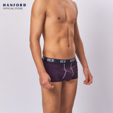 Hanford iCE Men Viscose w/ Spandex Boxer Briefs w/ Pouch Contrast Stitch Nolan01 - Plum(Single Pack)