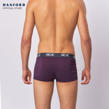 Hanford iCE Men Viscose w/ Spandex Boxer Briefs w/ Pouch Contrast Stitch Nolan01 - Plum(Single Pack)