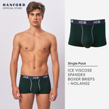 Hanford iCE Men Viscose w/ Spandex Boxer Briefs w/ Pouch Contrast Stitch Nolan02 - Pine (Single Pack)