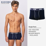 Hanford iCE Men Viscose w/ Spandex Boxer Briefs w/ Pouch Contrast Stitch Nolan03 -Ninja (Single Pack)