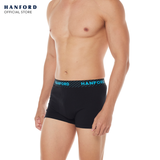 Hanford Men Cotton w/ Spandex Boxer Briefs Oblique - Black/Assorted Logo (3in1 Pack)