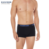 Hanford Men Cotton w/ Spandex Boxer Briefs Oblique - Black/Assorted Logo (3in1 Pack)