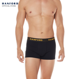 Hanford Men Cotton w/ Spandex Boxer Briefs Oblique - Black/Assorted Logo (3in1 Pack)