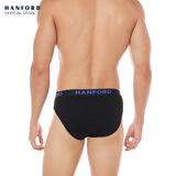 Hanford Men Regular Cotton Briefs Oblique - Black/Assorted Logo (3in1 Pack)