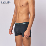 Hanford Men Cotton w/ Spandex Boxer Briefs Ozzy - Iron Gate/Limphet Shell Logo (Single Pack)