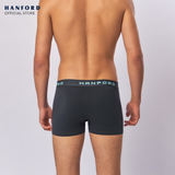 Hanford Men Cotton w/ Spandex Boxer Briefs Ozzy - Iron Gate/Limphet Shell Logo (Single Pack)