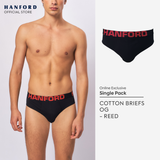 Hanford Men Regular Cotton Briefs OG Reed - Black (1PC/Single Pack)