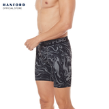 Hanford Athletic Men Pro Cool Quick Dry Compression Shorts Revo - Black / Swirl Print (Single Pack)
