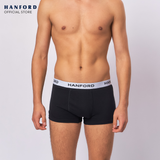 Hanford Men Natural Cotton Knit Boxer Briefs No Spandex OG Rhode - Melange (3in1 Pack) S-2X
