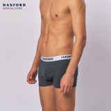 Hanford Men Natural Cotton Knit Boxer Briefs No Spandex OG Rhode - Melange (3in1 Pack) S-2X