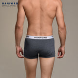 Hanford Men Natural Cotton Knit Boxer Briefs No Spandex OG Rhode - Melange (3in1 Pack) S-2X
