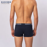 Hanford Men Natural Cotton Knit Comfort Boxer Briefs (No Spandex) - Sky Captain (Single Pack) S-4X Big Plus Size