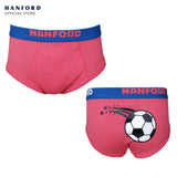 Hanford Kids/Teens Premium Ribben Cotton Hipster Briefs Soccer Print - Assorted (3in1 Pack)