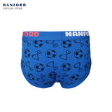 Hanford Kids/Teens Premium Ribben Cotton Hipster Briefs Soccer Print - Assorted (3in1 Pack)