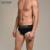 Hanford Men Seamless Seam Free No Seam Comfort Soft Nylon with Spandex Briefs Itch Free Spear - Assorted (3in1 Pack)