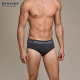 Hanford Men Seamless Seam Free No Seam Comfort Soft Nylon with Spandex Briefs Itch Free Spear - Assorted (3in1 Pack)