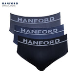Hanford Men Seamless Seam Free No Seam Comfort Soft Nylon with Spandex Briefs Itch Free Spear - Assorted (3in1 Pack)