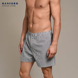 Hanford Men 100% Premium Cotton Woven Boxer Shorts Stark - Stripe (1PC/SinglePack)