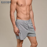 Hanford Men 100% Premium Cotton Woven Boxer Shorts Stark - Stripe (1PC/SinglePack)