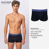 Hanford ICE Men Viscose w/ Spandex Boxer Briefs Tobin - Black (Single Pack)
