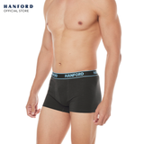 Hanford Men Cotton w/ Spandex Boxer Briefs Travis - Raven (Single Pack)