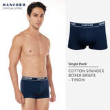 Hanford Men Cotton w/ Spandex Boxer Briefs Tyson - Black Iris (Single Pack)