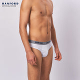 Hanford Men Regular Cotton Briefs V103 - White (3in1 Pack)