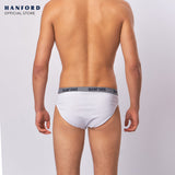 Hanford Men Regular Cotton Briefs V103 - White (3in1 Pack)