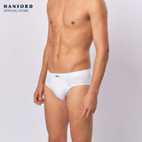 Hanford Men Regular Cotton Briefs Inside Garter V303 - White (3in1 Pack)